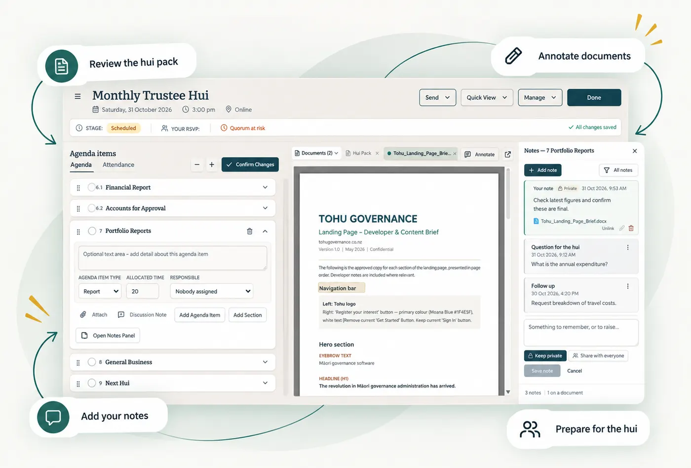 Trustee Preparation in Tohu